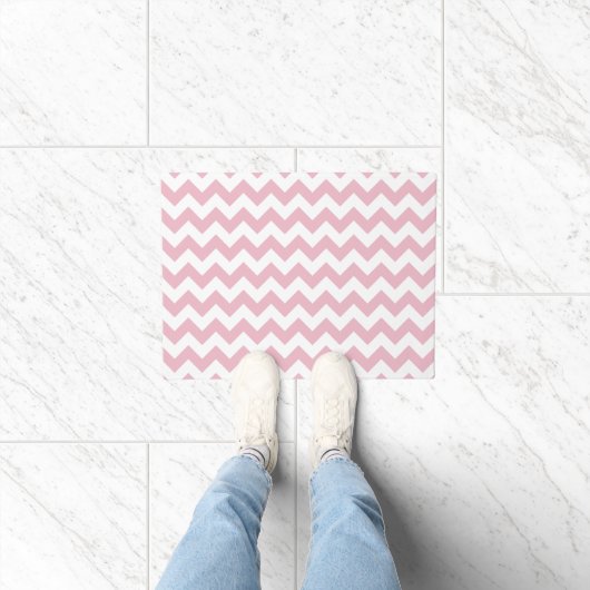 Roze Zigzag, Roze Chevron, Geometrisch Patroon Deurmat (Binnen)