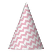 Roze Zigzag, Roze Chevron, Geometrisch Patroon Feesthoedjes (Links)