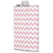 Roze Zigzag, Roze Chevron, Geometrisch Patroon Heupfles (Links)
