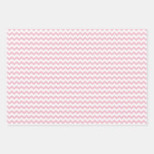 Roze Zigzag, Roze Chevron, Geometrisch Patroon Inpakpapier Vel (Voorkant 2)