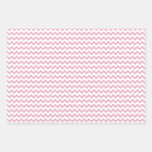 Roze Zigzag, Roze Chevron, Geometrisch Patroon Inpakpapier Vel (Voorkant)