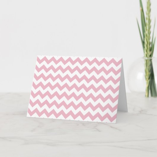 Roze Zigzag, Roze Chevron, Geometrisch Patroon Kaart (Voorkant)