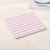 Roze Zigzag, Roze Chevron, Geometrisch Patroon Kartonnen Onderzetters (Schuin)