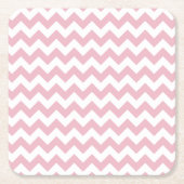 Roze Zigzag, Roze Chevron, Geometrisch Patroon Kartonnen Onderzetters (Voorkant)