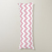 Roze Zigzag, Roze Chevron, Geometrisch Patroon Lichaamskussen (Voorkant Verticaal)