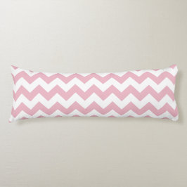 Roze Zigzag, Roze Chevron, Geometrisch Patroon Lichaamskussen