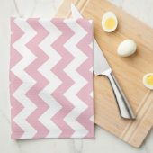Roze Zigzag, Roze Chevron, Geometrisch Patroon Theedoek (Quarter Fold)