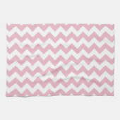 Roze Zigzag, Roze Chevron, Geometrisch Patroon Theedoek (Horizontaal)
