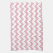Roze Zigzag, Roze Chevron, Geometrisch Patroon Theedoek (Verticaal)