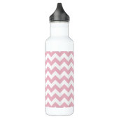 Roze Zigzag, Roze Chevron, Geometrisch Patroon Waterfles (Links)