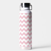 Roze Zigzag, Roze Chevron, Geometrisch Patroon Waterfles (Achterkant)