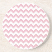 Roze Zigzag, Roze Chevron, Geometrisch Patroon Zandsteen Onderzetter (Voorkant)