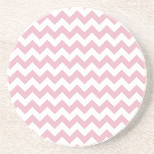 Roze Zigzag, Roze Chevron, Geometrisch Patroon Zandsteen Onderzetter (Voorkant)