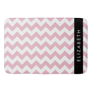 Roze Zigzag, Roze Chevron, Golfpatroon, Jouw naam Badmat