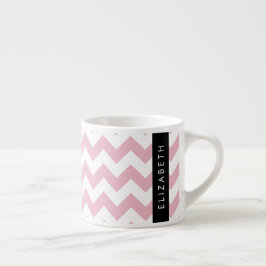 Roze Zigzag, Roze Chevron, Golfpatroon, Jouw naam Espresso Kop
