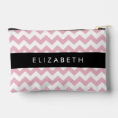 Roze Zigzag, Roze Chevron, Golfpatroon, Jouw naam Etui (Achterkant)