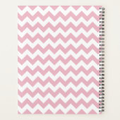 Roze Zigzag, Roze Chevron, Golfpatroon, Jouw naam Planner (Achterkant)