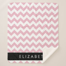 Roze Zigzag, Roze Chevron, Golfpatroon, Jouw naam Sherpa Deken