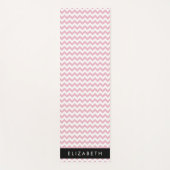 Roze Zigzag, Roze Chevron, Golfpatroon, Jouw naam Yogamat (Voorkant)
