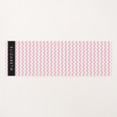 Roze Zigzag, Roze Chevron, Golfpatroon, Jouw naam Yogamat (Voorkant (horizontaal))