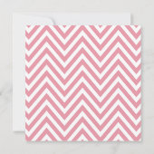 Roze zigzag, roze Chevron, repetitief diner Kaart (Achterkant)