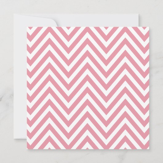 Roze zigzag, roze Chevron, repetitief diner Kaart (Achterkant)