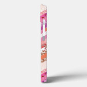 Roze zigzagachtergrond Case-Mate iPhone case (Achterkant / Links)