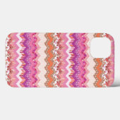Roze zigzagachtergrond Case-Mate iPhone case (Achterkant (horizontaal))