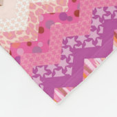 Roze zigzagachtergrond fleece deken (Hoek)