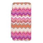 Roze zigzagachtergrond incipio iPhone portemonnee hoesje (Voorkant Agenda)