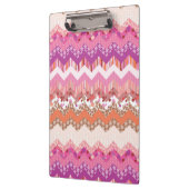 Roze zigzagachtergrond klembord (Links)