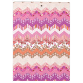 Roze zigzagachtergrond klembord (Achterkant)