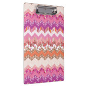 Roze zigzagachtergrond klembord (Rechts)