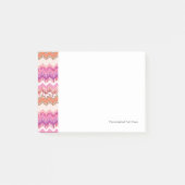Roze zigzagachtergrond post-it® notes (Voorkant)