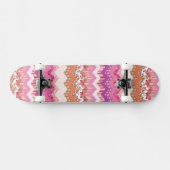 Roze zigzagachtergrond skateboard (Horizontaal)