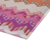 Roze zigzagachtergrond snijplank (Hoek)