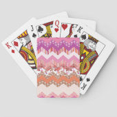 Roze zigzagachtergrond speelkaarten (Achterkant)