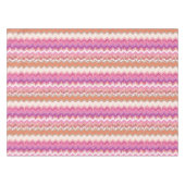 Roze zigzagachtergrond tafelkleed (Voorkant (Horizontaal))