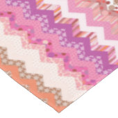Roze zigzagachtergrond tafelkleed (Gekanteld)