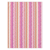 Roze zigzagachtergrond tafelkleed (Voorkant)