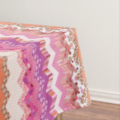 Roze zigzagachtergrond tafelkleed (Voorbeeld)