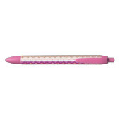 Roze zigzagachtergrond zwarte inkt pen (Achterkant)