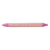 Roze zigzagachtergrond zwarte inkt pen (Voorkant)