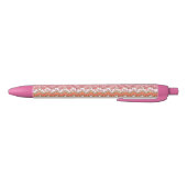 Roze zigzagachtergrond zwarte inkt pen (Bodem)
