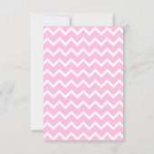 Roze Zigzags met aangepast monogram. Kaart (Achterkant)
