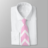 Roze Zigzags met aangepast monogram. Stropdas (Gebonden)