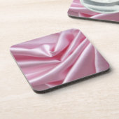 Roze zijde met een bruiloft onderzetter (Linkerzijde)