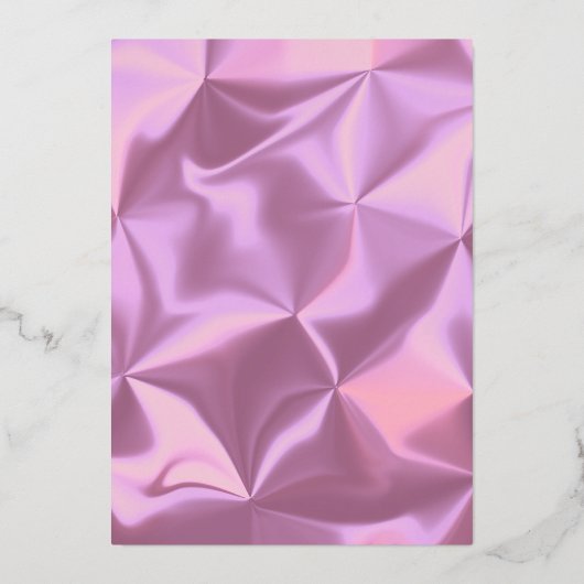 Roze Zijde Save the Date Goud Gedrukt Folie Uitnodiging (Achterkant)