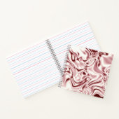 Roze zijde swirl patroon print Notitieboek Journal (Binnen)