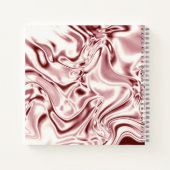 Roze zijde swirl patroon print Notitieboek Journal (Achterkant)